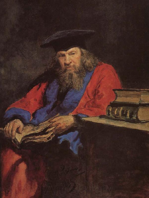 Ilia Efimovich Repin Mendeleev portrait Germany oil painting art